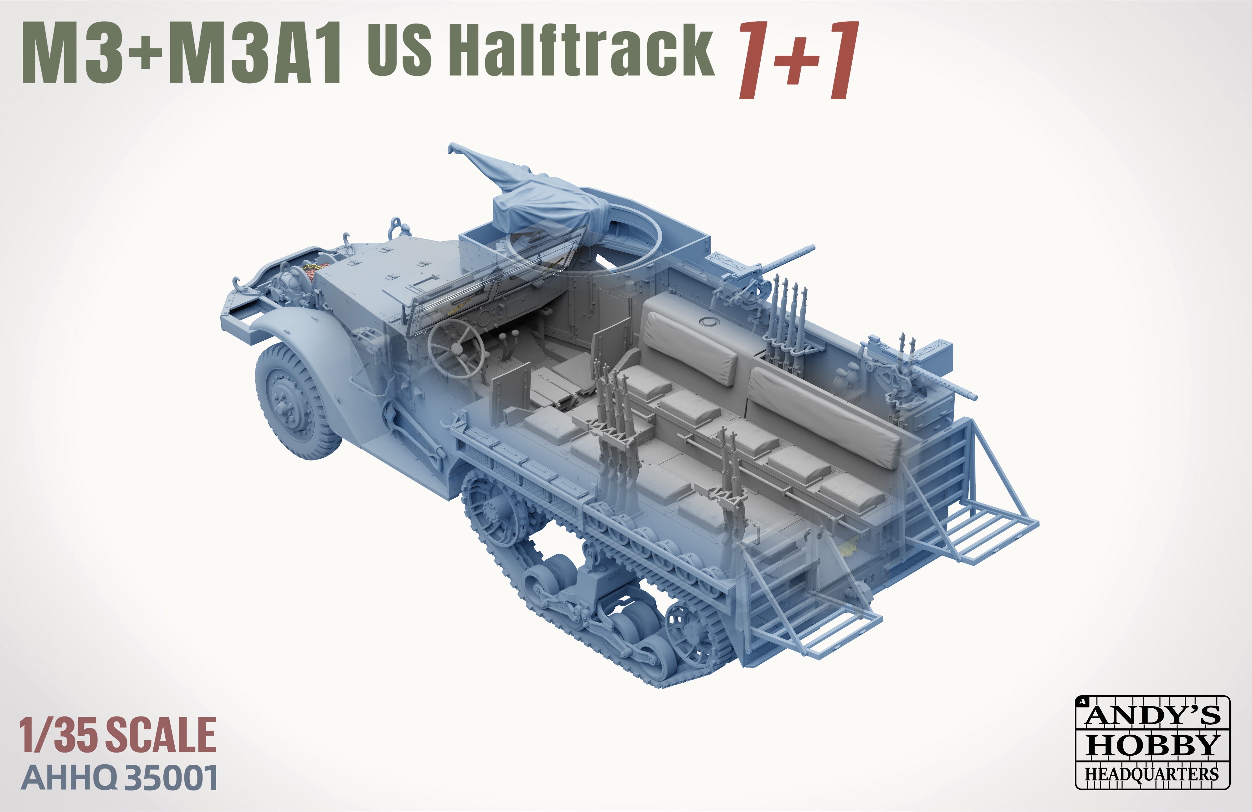 M3 / M3A1 U.S. WWII Halftrack DOUBLE COMBO (1:35)