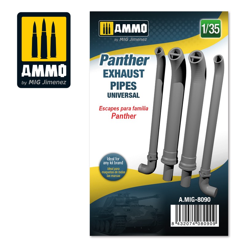 Panther exhausts pipes universal 1:35