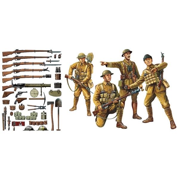 WW1 British Infantry w/small Arms + equipment