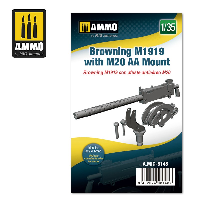 1/35 Browning M1919 with M20 AA Mount