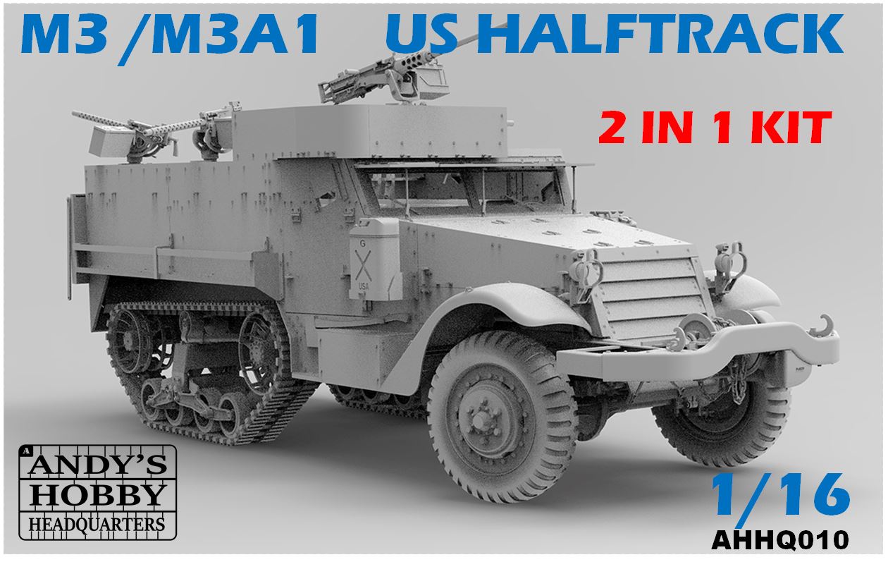 U. S. M3/M3A1 HALFTRACK 2 IN 1 KIT 1/16