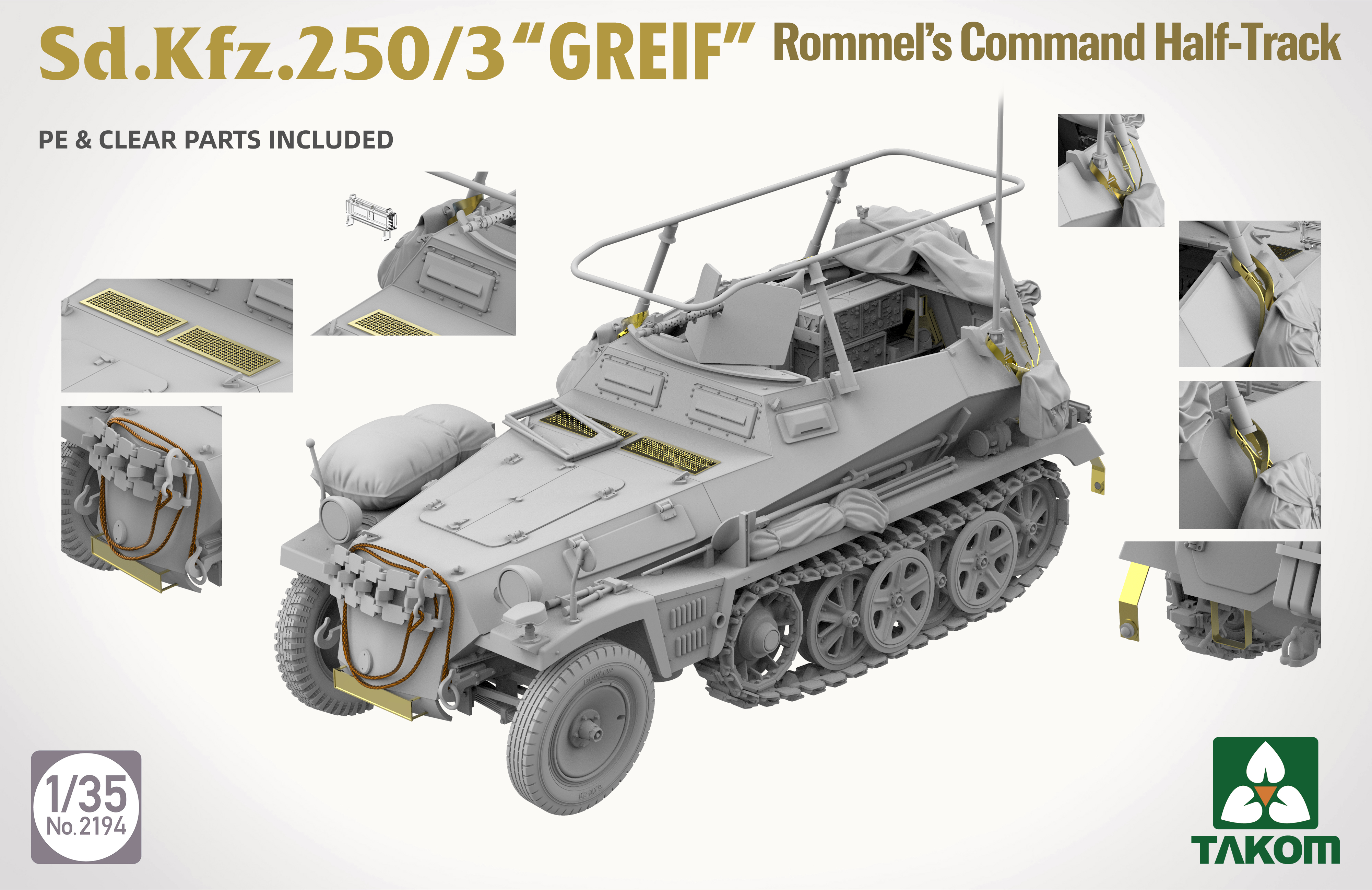 Sd.Kfz. 250 BIG BOX 2 kits & 1:16 Rommel figure