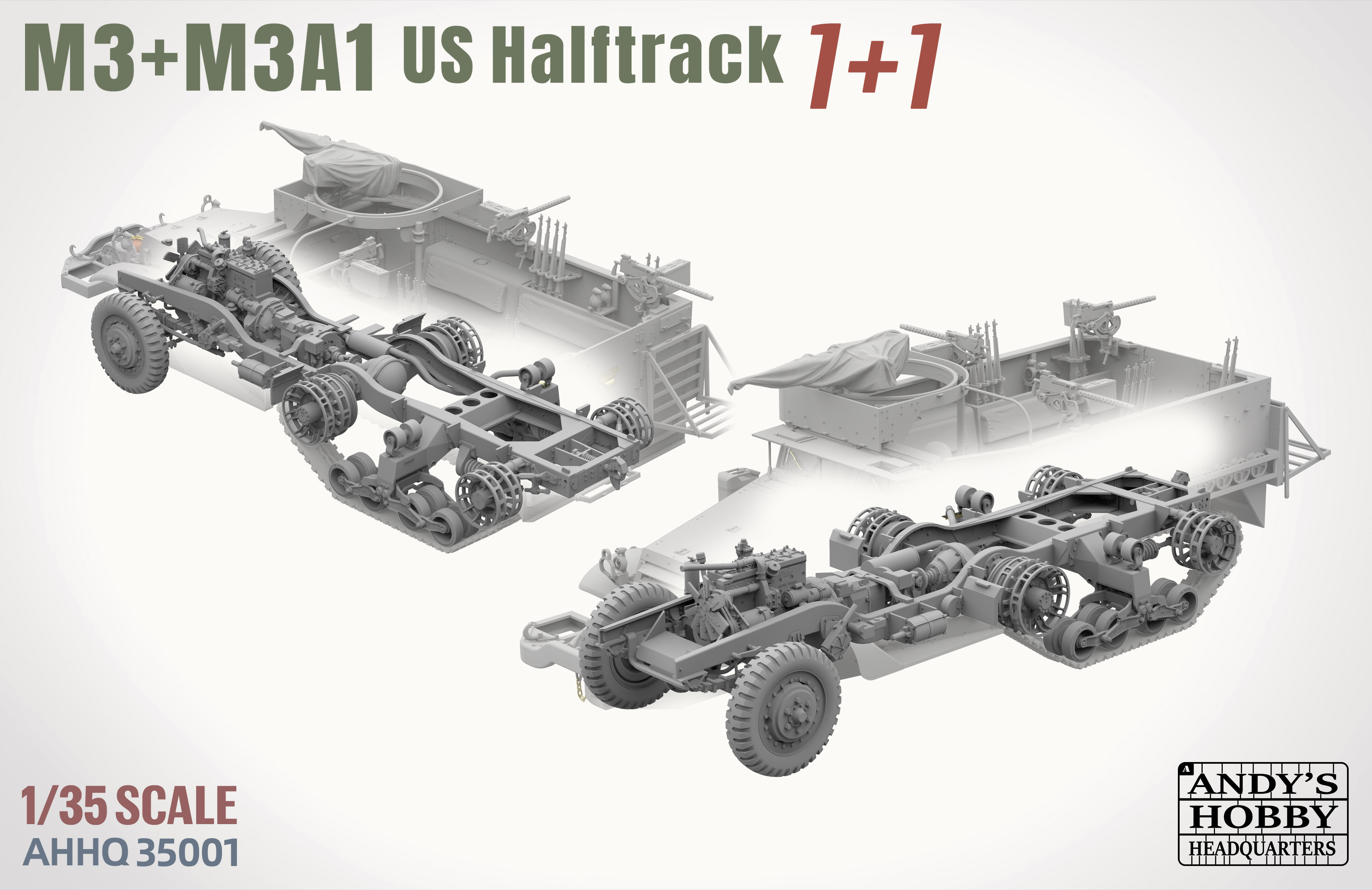 M3 / M3A1 U.S. WWII Halftrack DOUBLE COMBO (1:35)