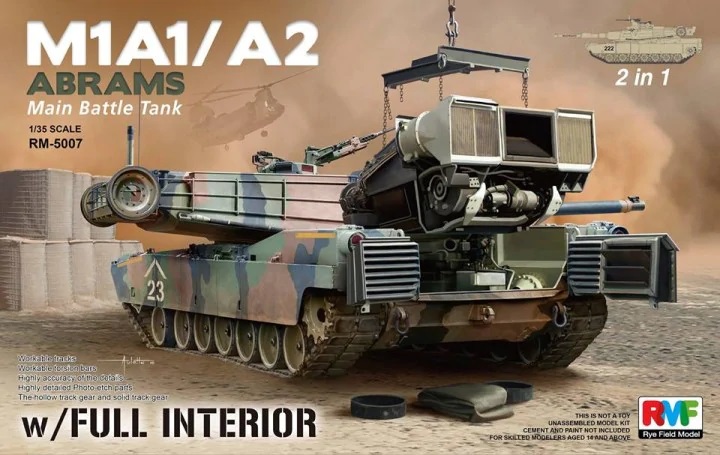 M1A1 / A2  Abrams  with Full Interior 2in1