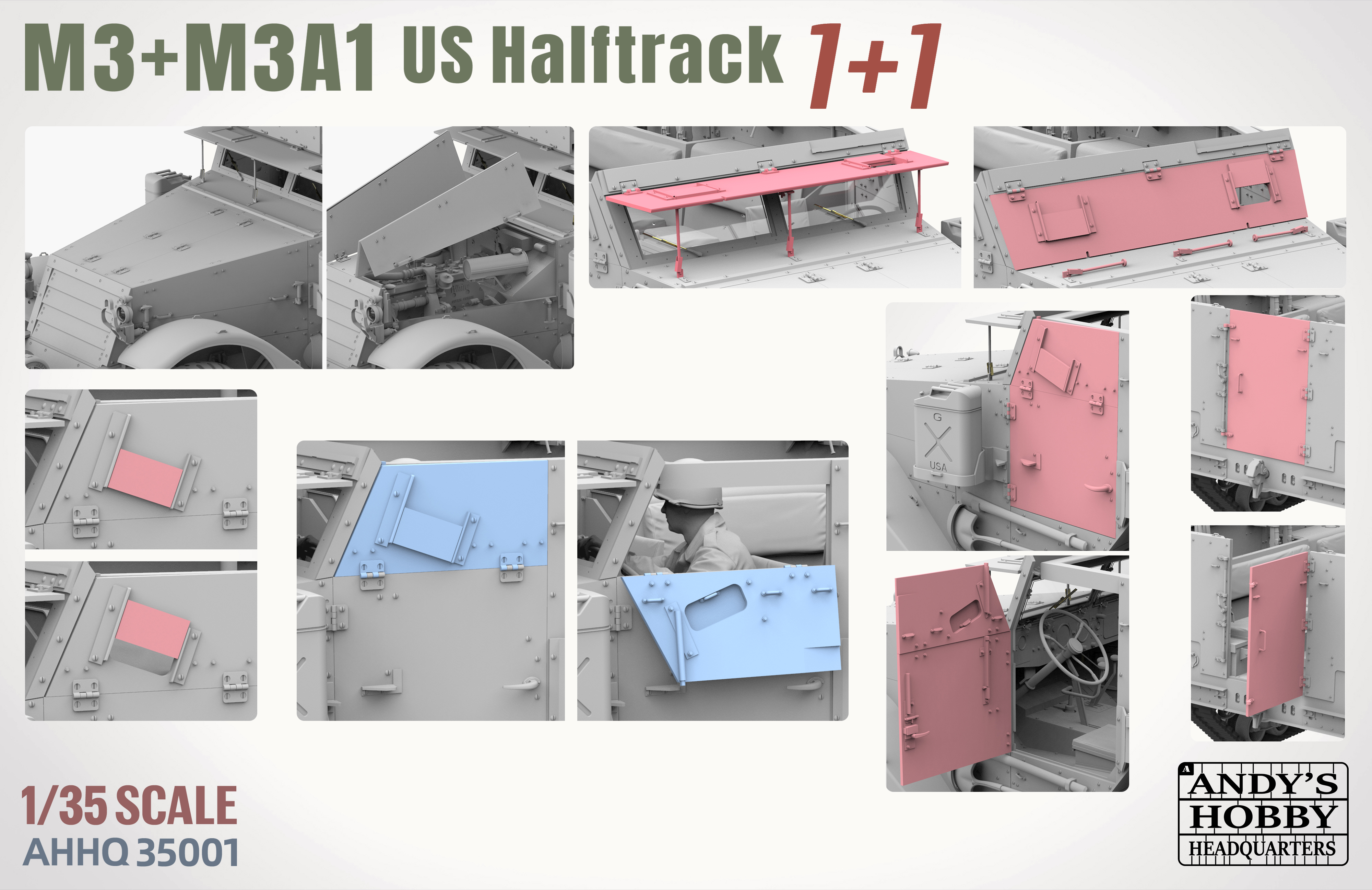 M3 / M3A1 U.S. WWII Halftrack DOUBLE COMBO (1:35)