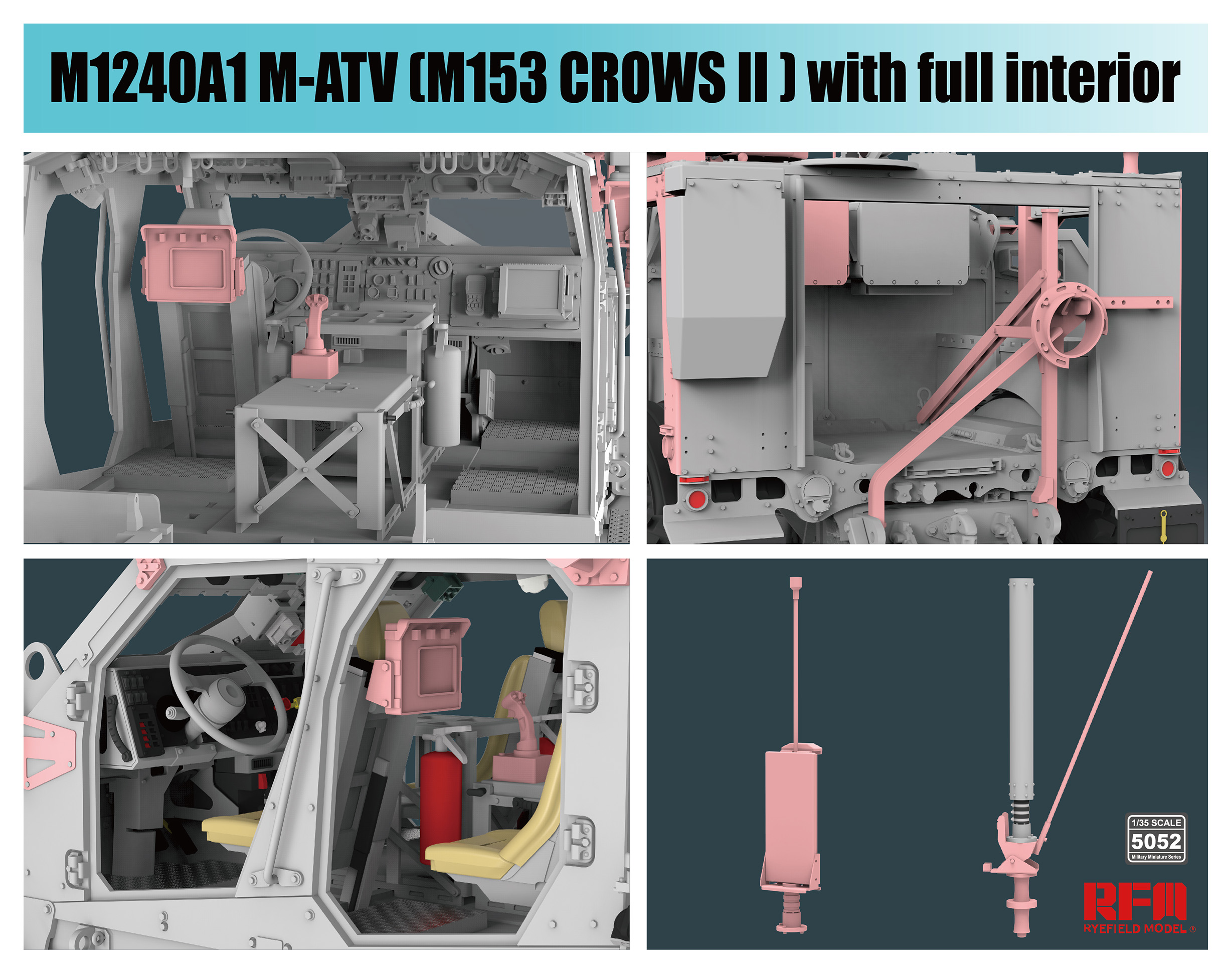 M1240A1 M-ATV (M153 CROWS II ) with full interior