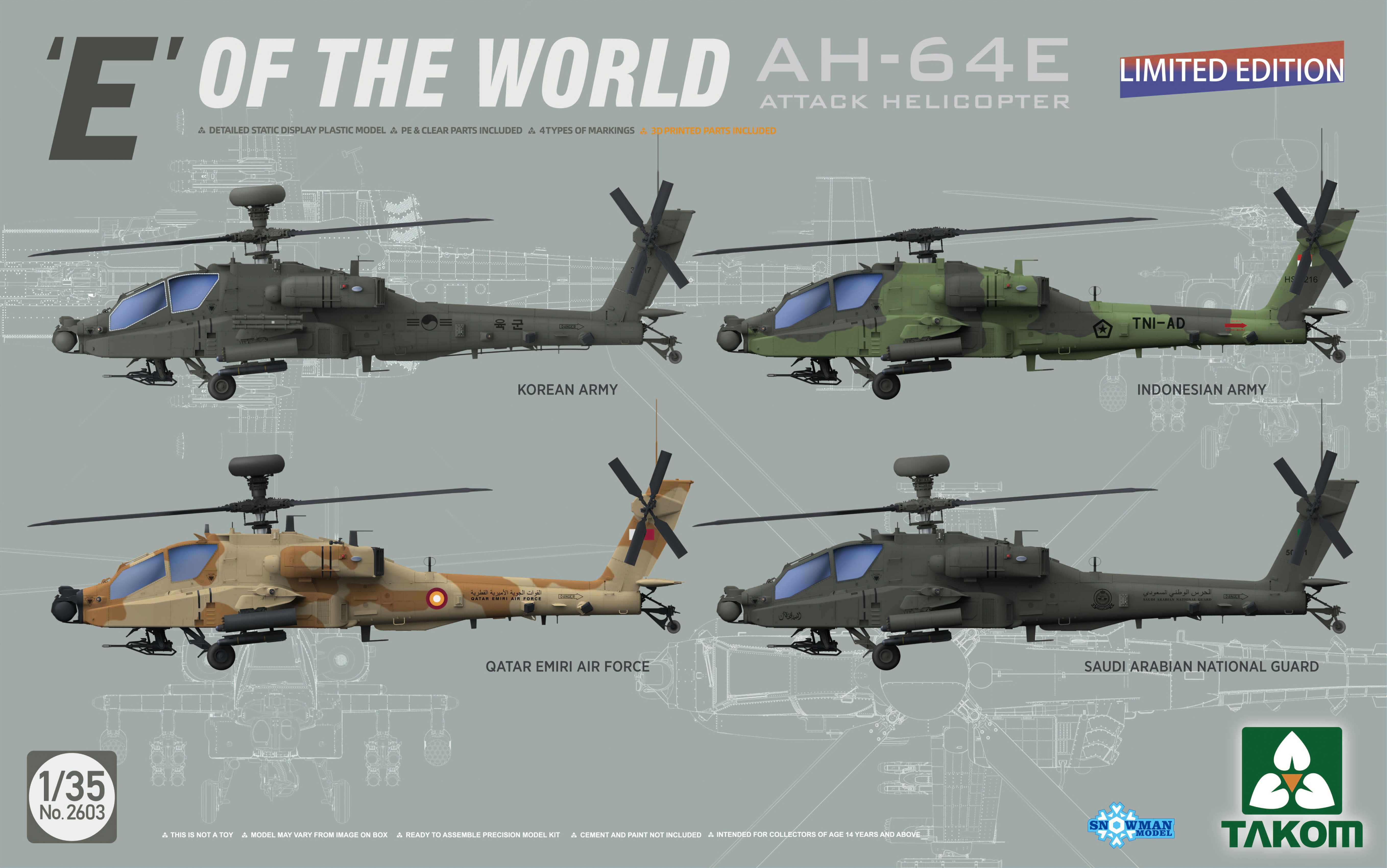 E of the World AH-64E Attack Helicopter - LIMITED EDITION