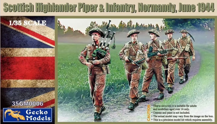 Scottish Highlander Piper & Infantrie - Normandy