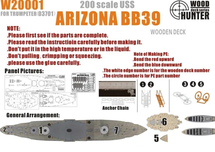 Battleship USS Arizona BB39 (For Trumpeter 03701)