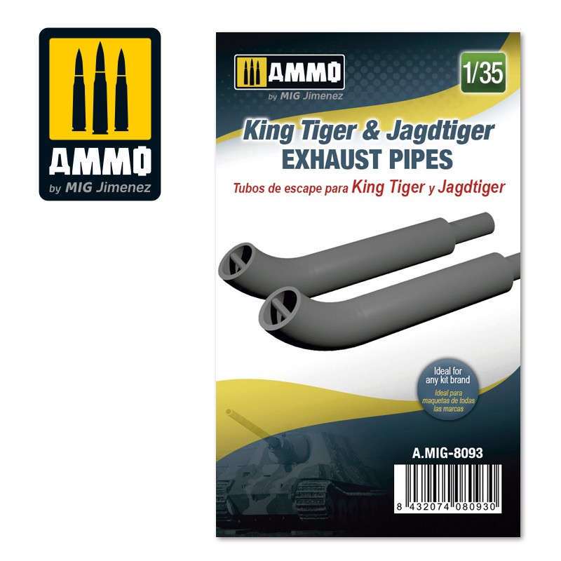 King Tiger & Jadtiger Exhaust Pipes 1:35