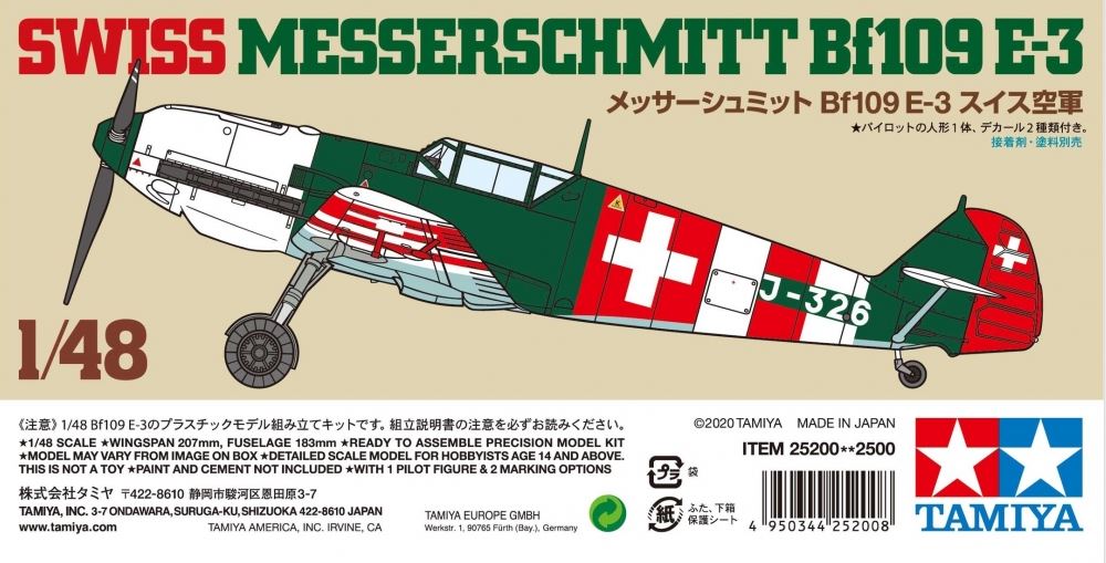 Messerschmitt BF109 E-9 Schweiz 1/48  LIMITIERT