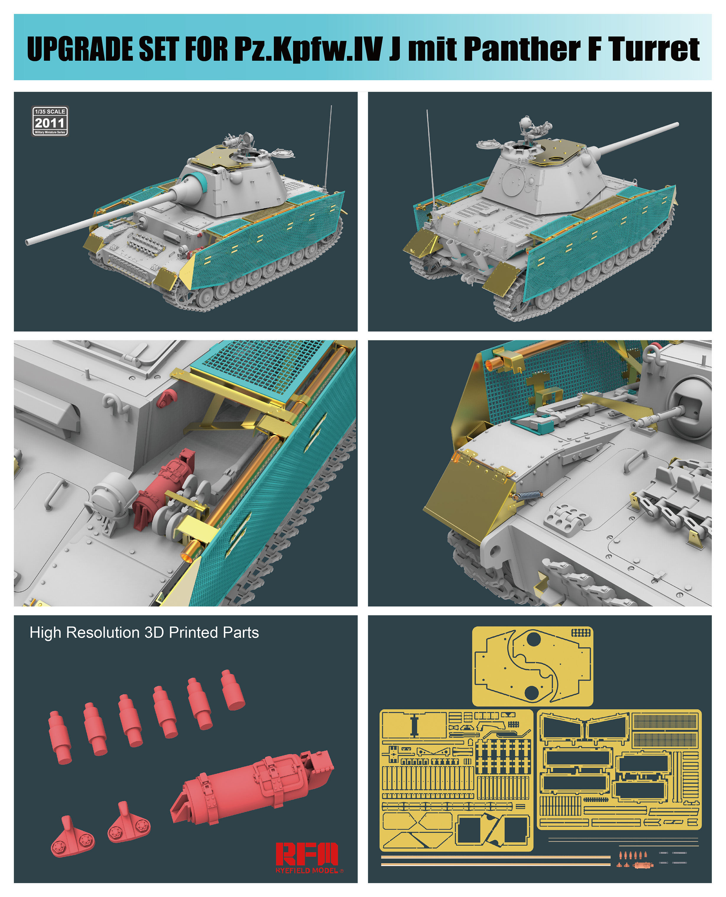 Pz.Kpfw.IV J mit Panther F Turret upgrade solution