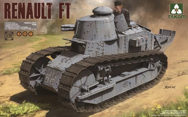 French Light Tank Renault FT-17 3 in 1  1:16