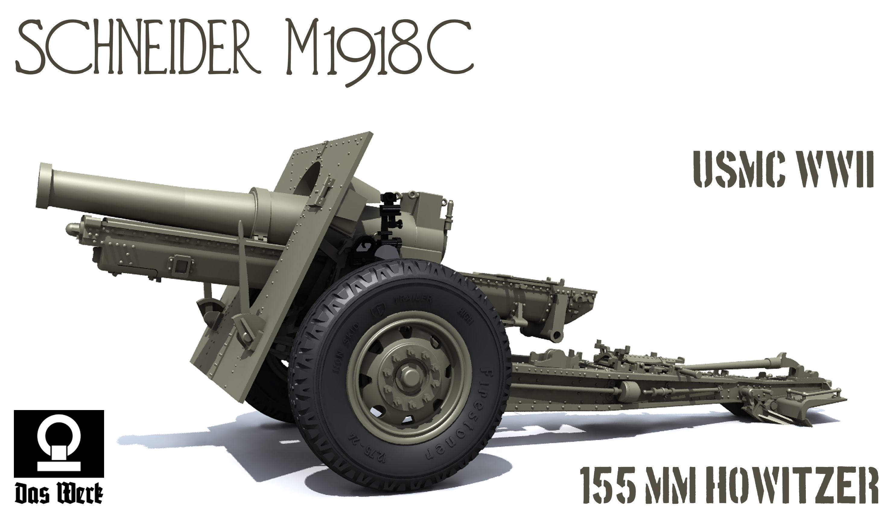 US 155mm howitzer M1918