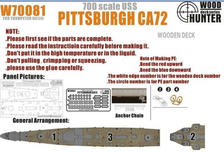 WWII USS Pittsburgh CA72 (for Trumpeter 05726)
