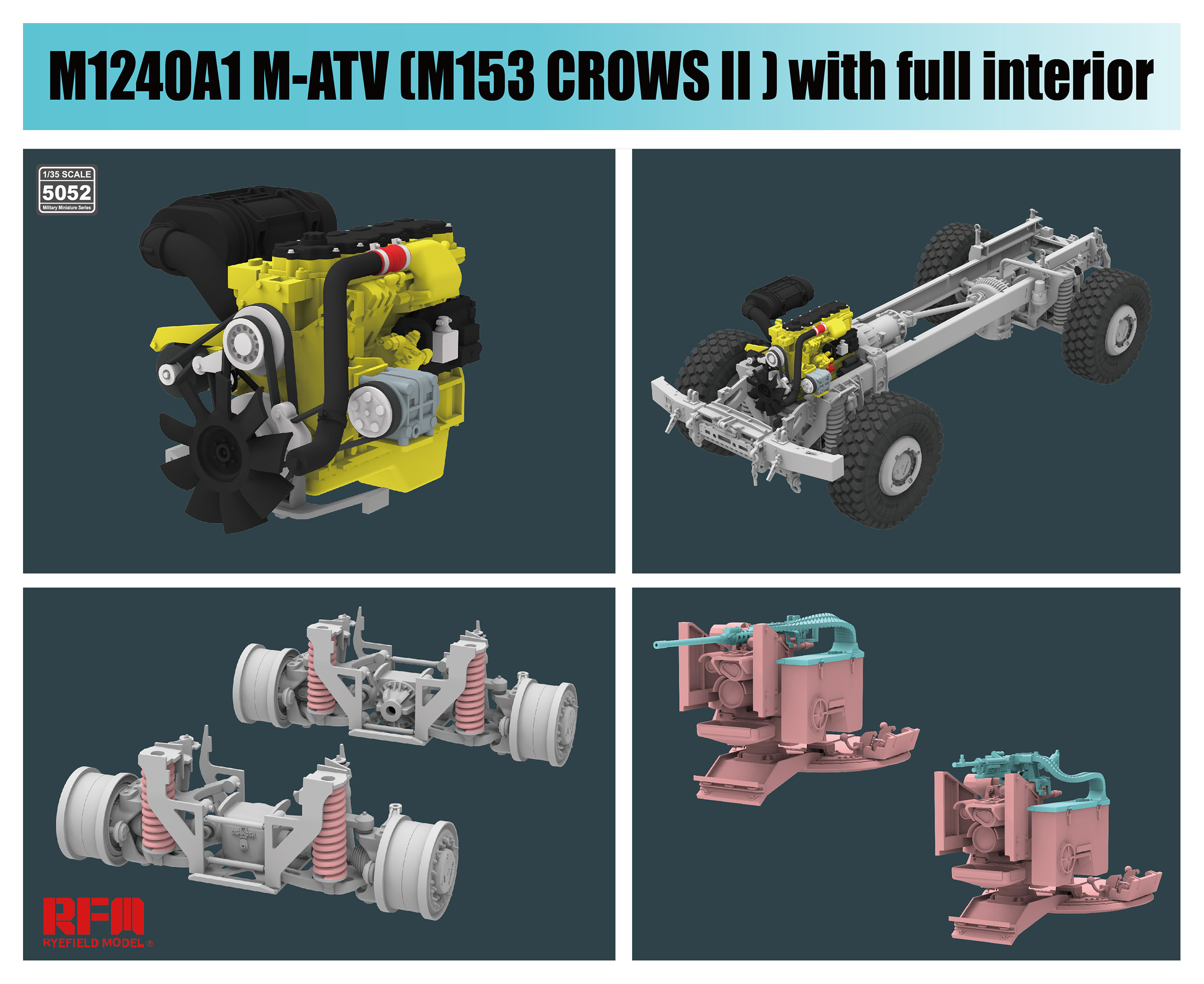 M1240A1 M-ATV (M153 CROWS II ) with full interior