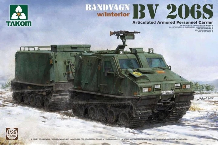 Bandvagn Bv 206S Articulated APC with Interior