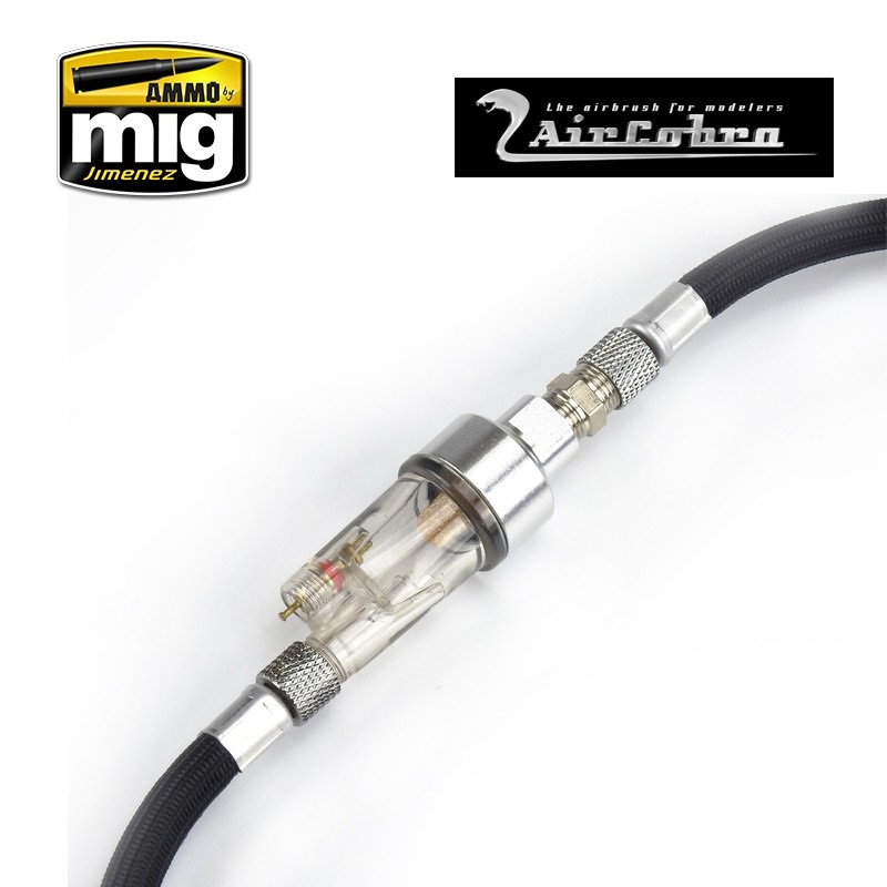 6 foot braided air hose w/ moisture trap