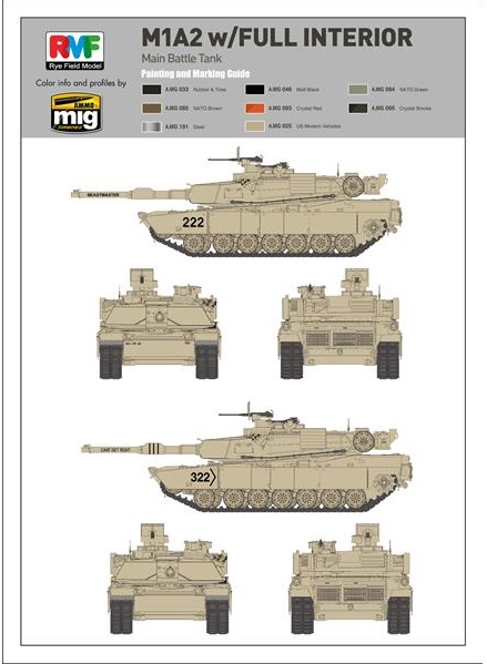 M1A1 / A2  Abrams  with Full Interior 2in1