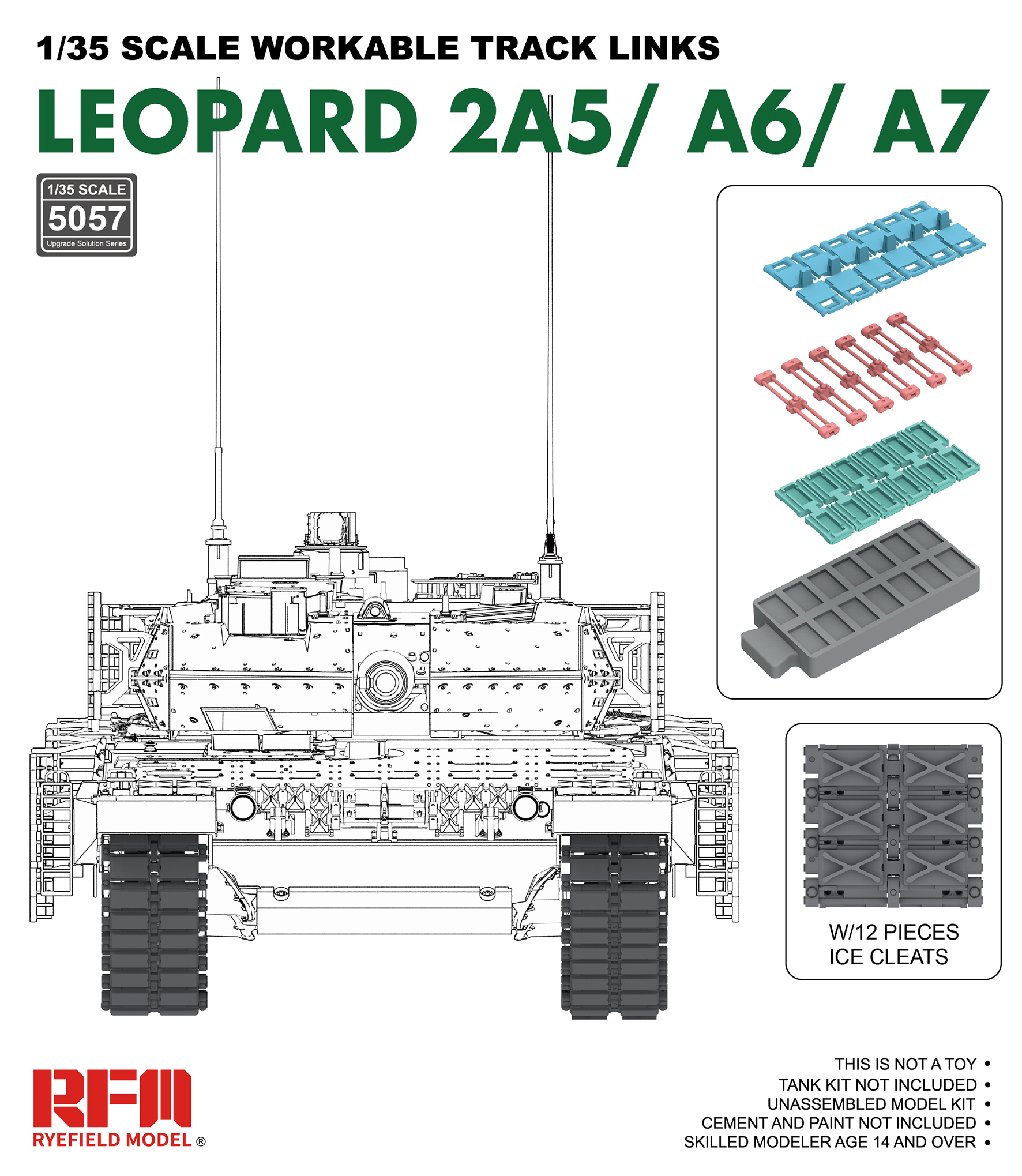 Leopard 2 A5/A6/A7  workable track links