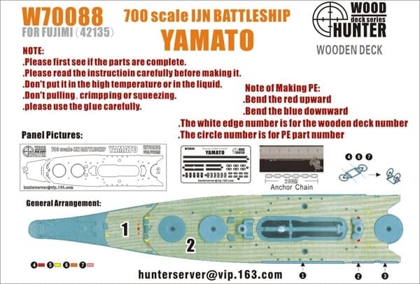 WWII IJN Battleship YAMATO(for Fujimi 42135)