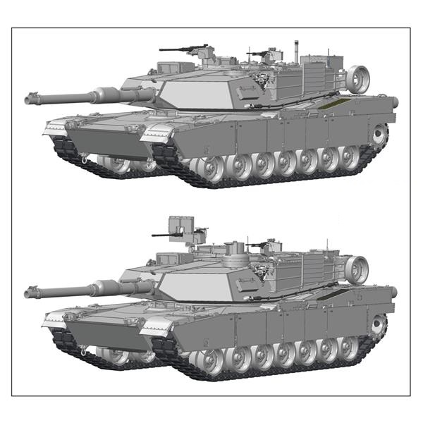 M1A1 / A2  Abrams  with Full Interior 2in1