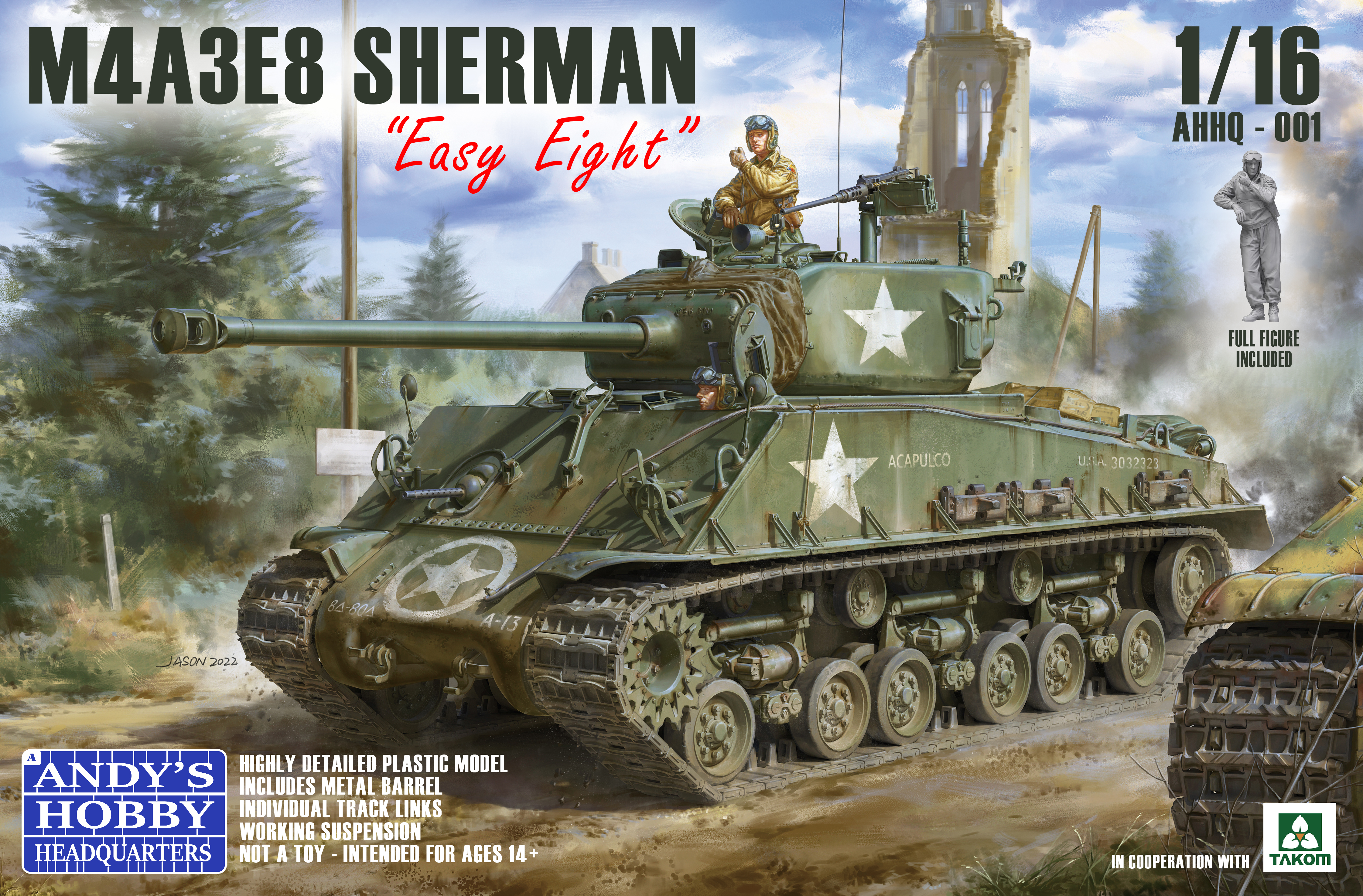 M4A3E8 Sherman Easy Eight 1:16