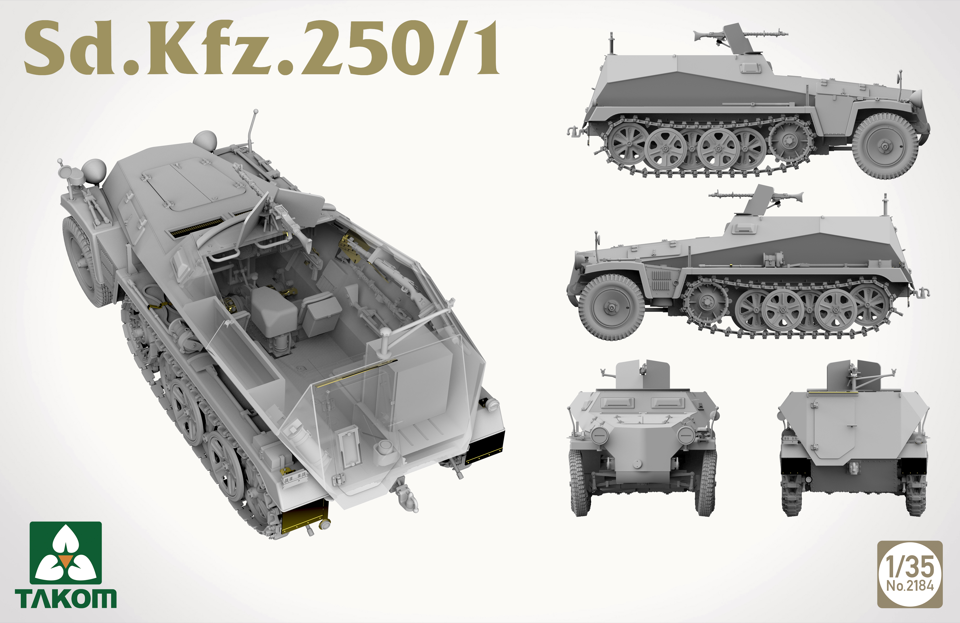 Sd.Kfz. 250 BIG BOX 2 kits & 1:16 Rommel figure